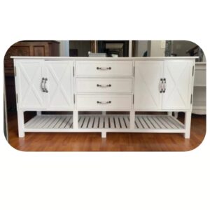 V19 4 Doors/ 3 Drawers vanity with towel rack