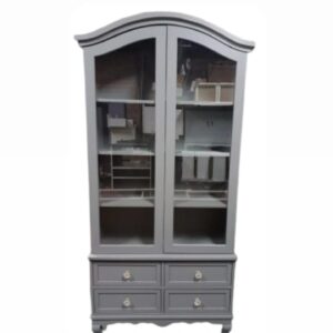 BR3 4 Drawer Bookshelf with Glass doors